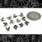 Antiqued Silver Plated Brass 5mm Long Leaf Bead Caps - Set of Twelve - XXX - S-BC39